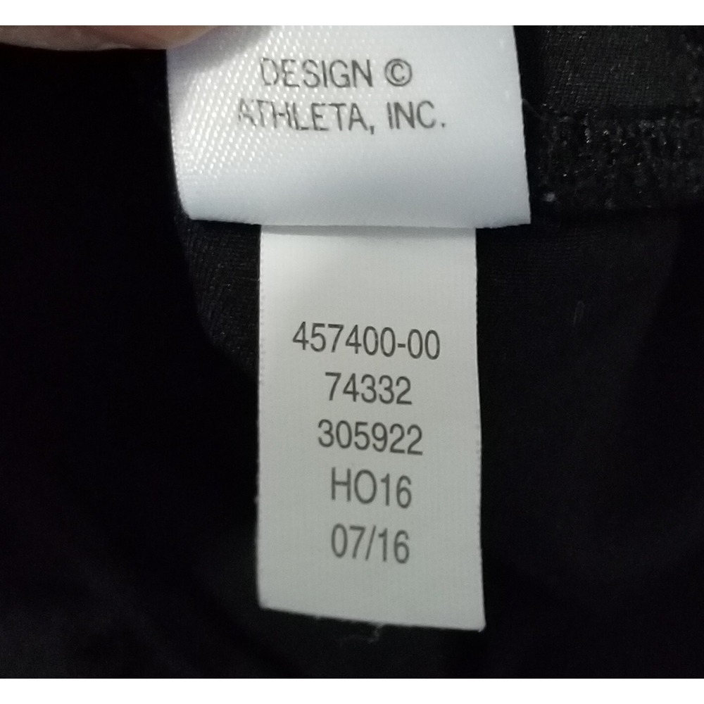 Athleta Sonar Color Block 7/8 Leggings Womens Medium Black Navy Green Gym M - Picture 7 of 10